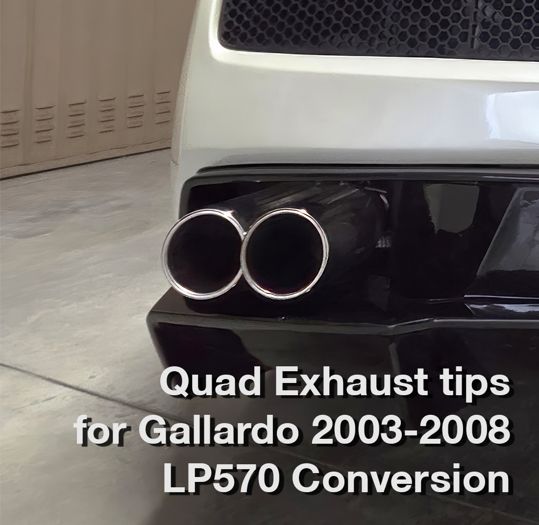 Quad Exhaust tips for Lamborghini Gallardo 2003-2008 LP570 Conversion - Image 4